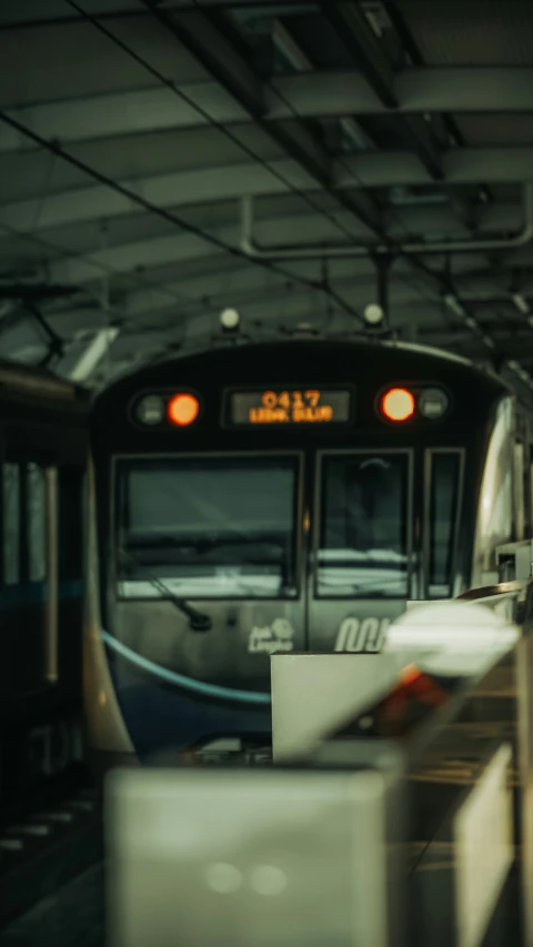 a train that is sitting in a train station