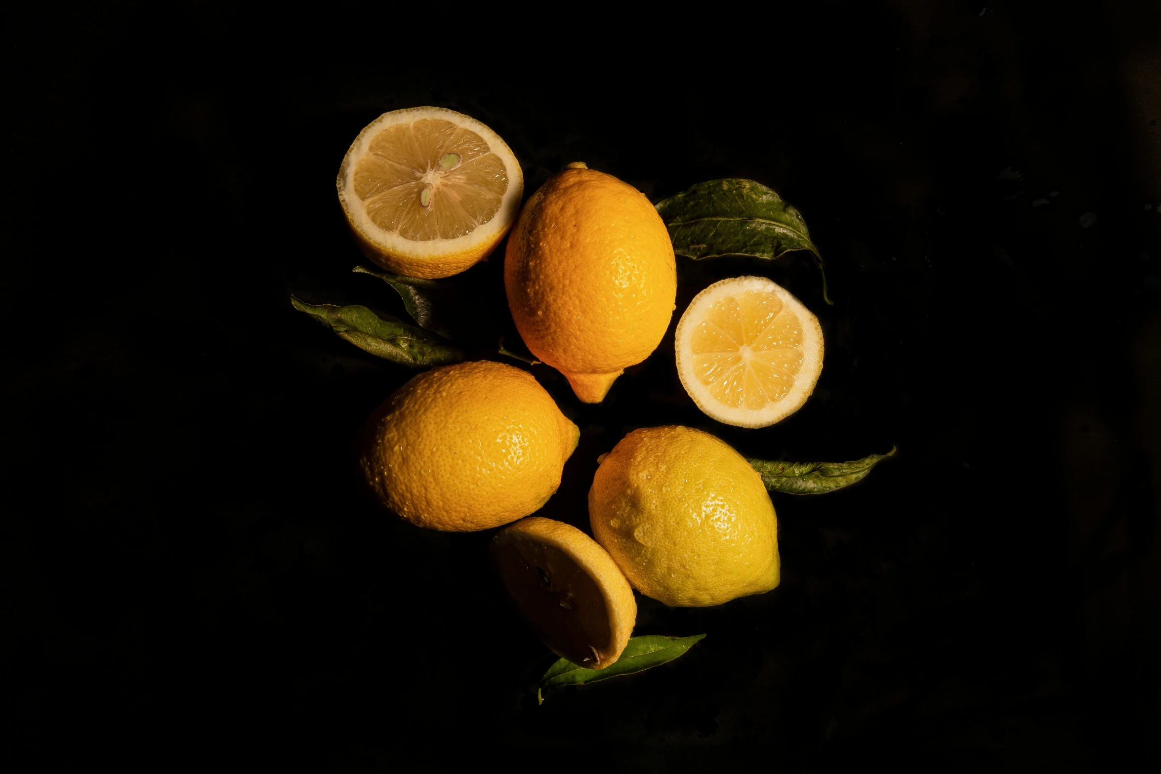 the four lemons are placed on top of each other