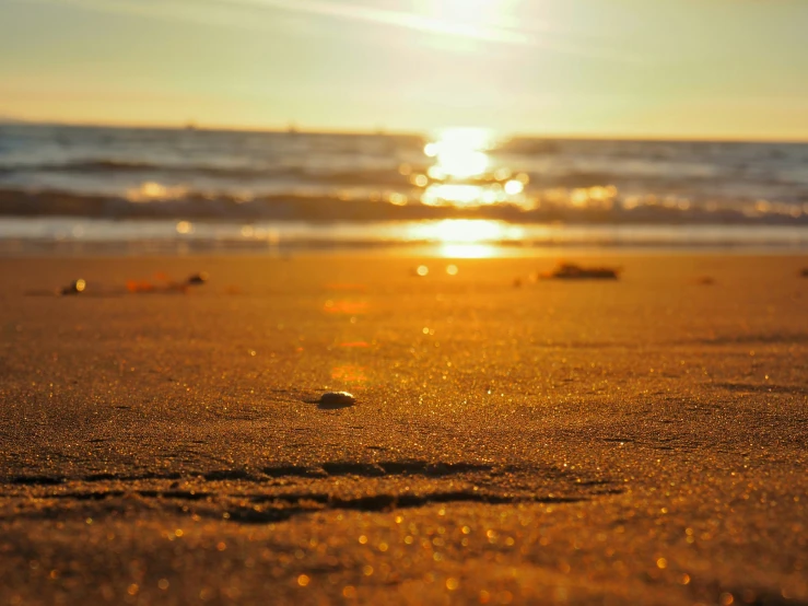 there is a small piece of luggage left on the beach