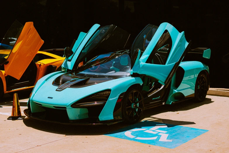 a very big pretty car on a street