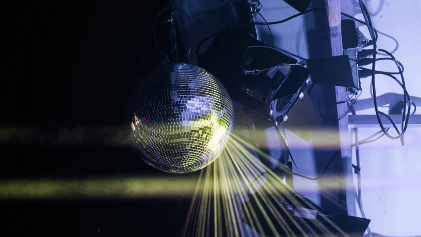 a disco ball is being used as a lamp