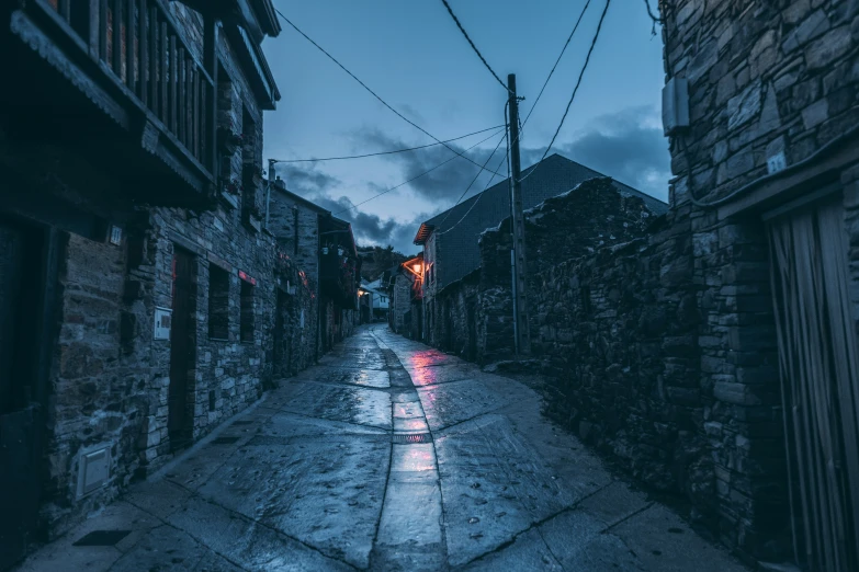 street in a city with lots of old buildings