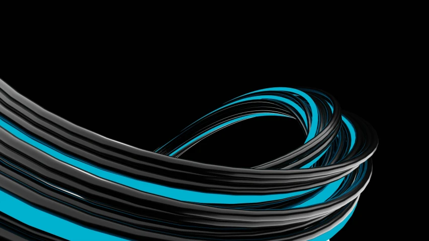 multiple colored streams of wire against black background