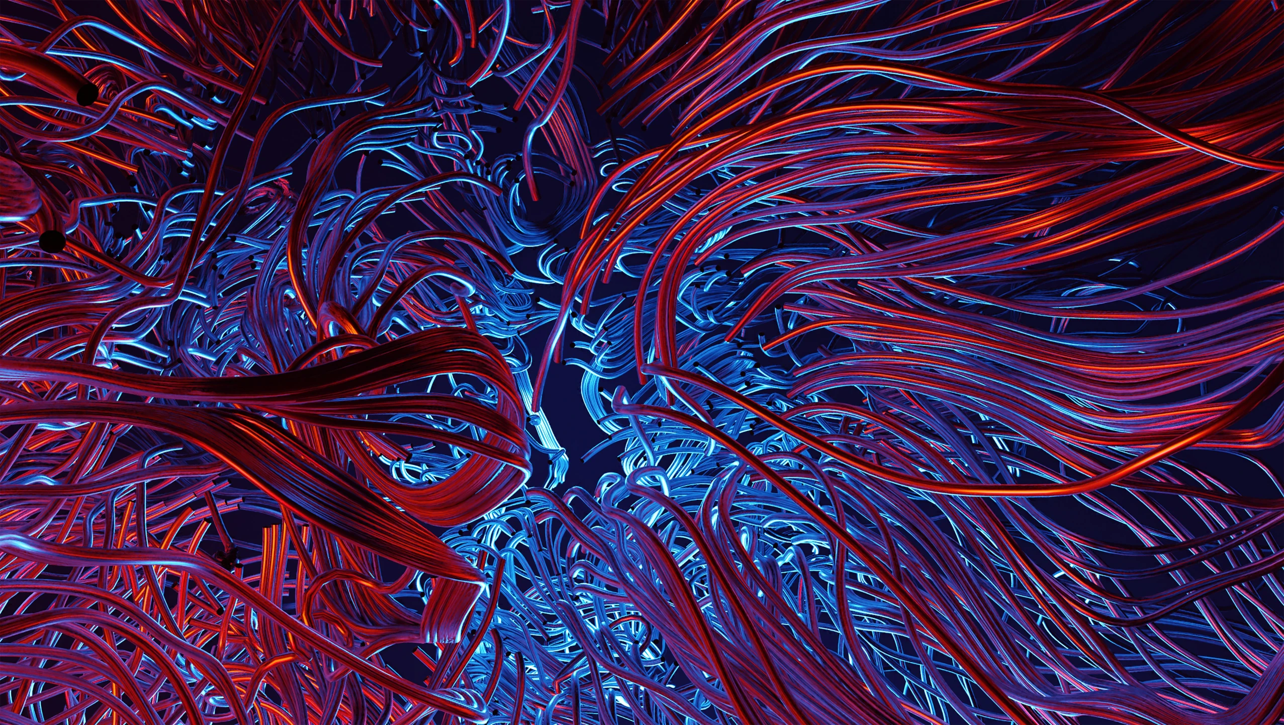abstract art of some sort with blue and red light