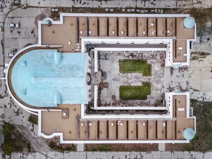 a picture of a very large pool with water in it