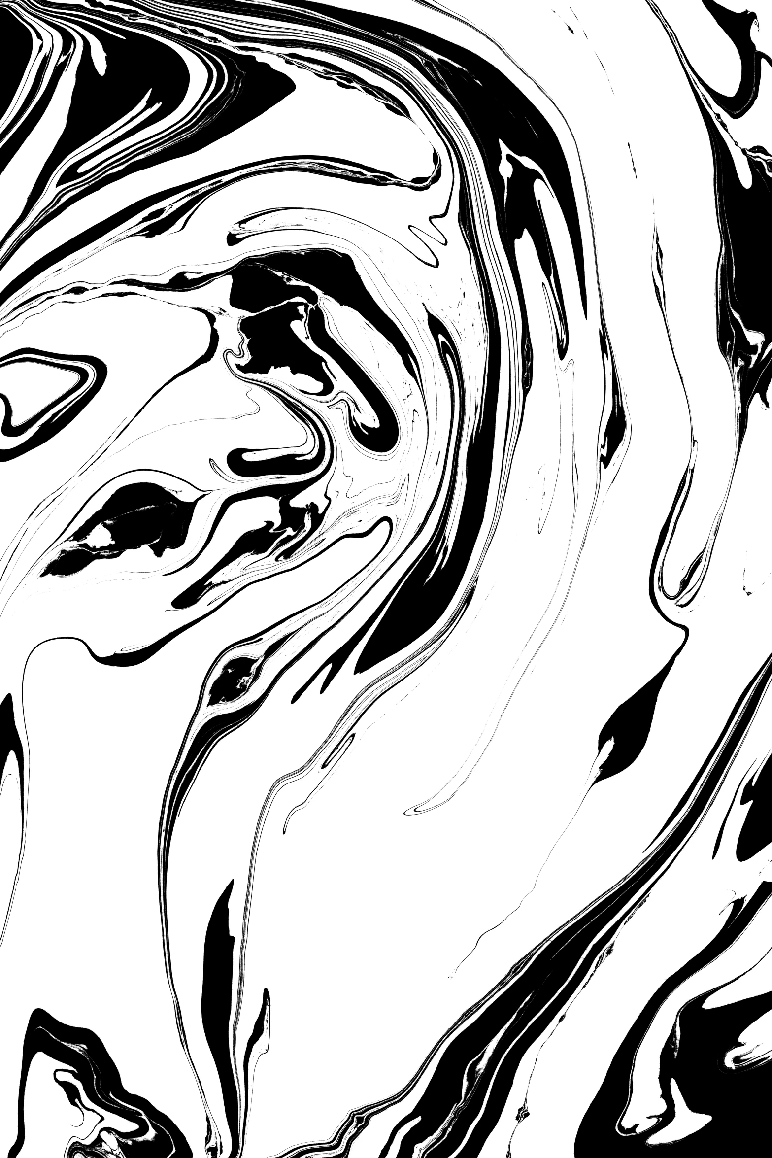 a black and white swirled background with lots of small bubbles