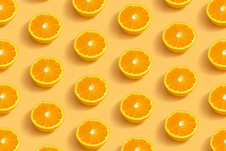 a bunch of sliced oranges sitting in front of each other