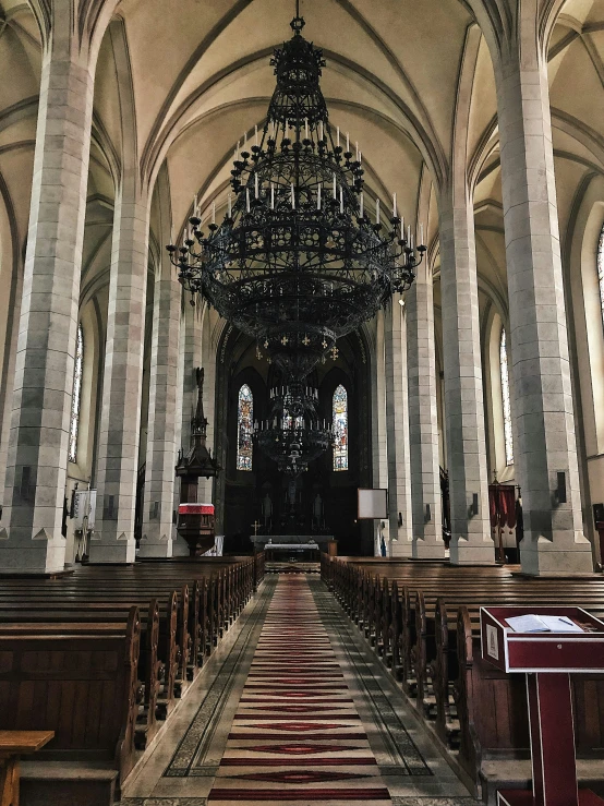 an image of a church that is decorated with columns