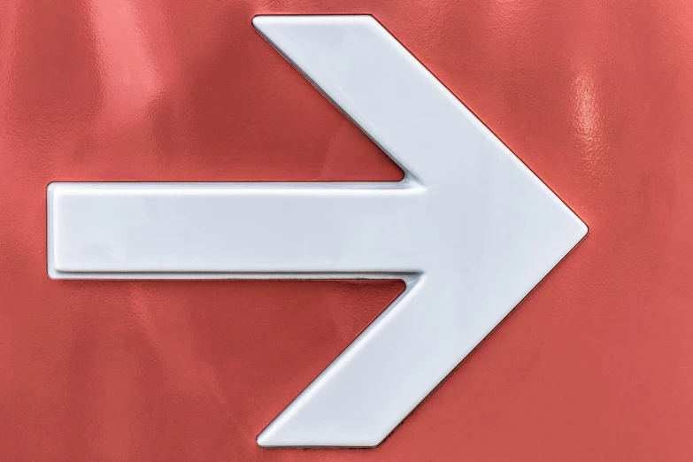 an arrow logo with a white arrow pointing down