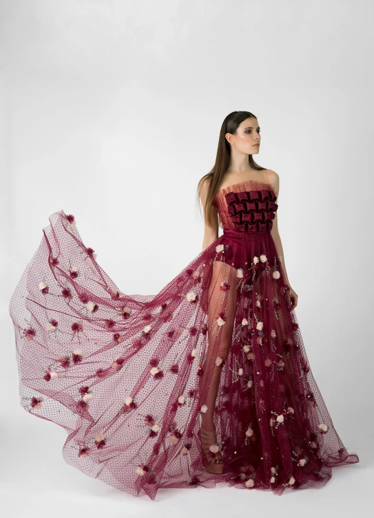 an image of a woman in a dress that is made out of tulle