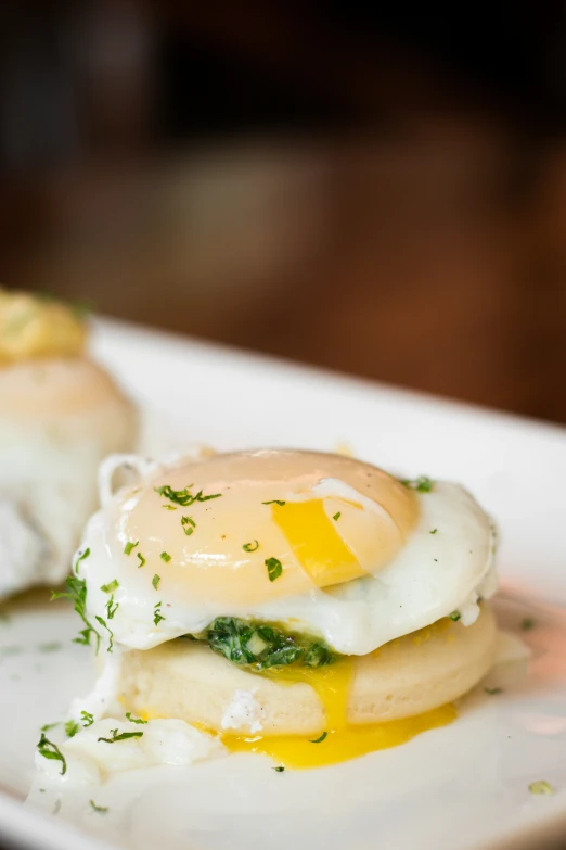 an egg and vegetable dish with a lemon sauce