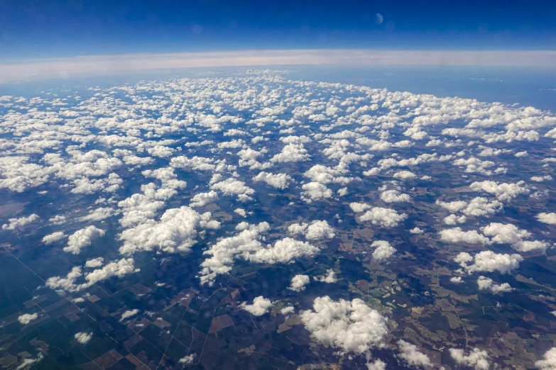 the sky is very blue and cloud covered