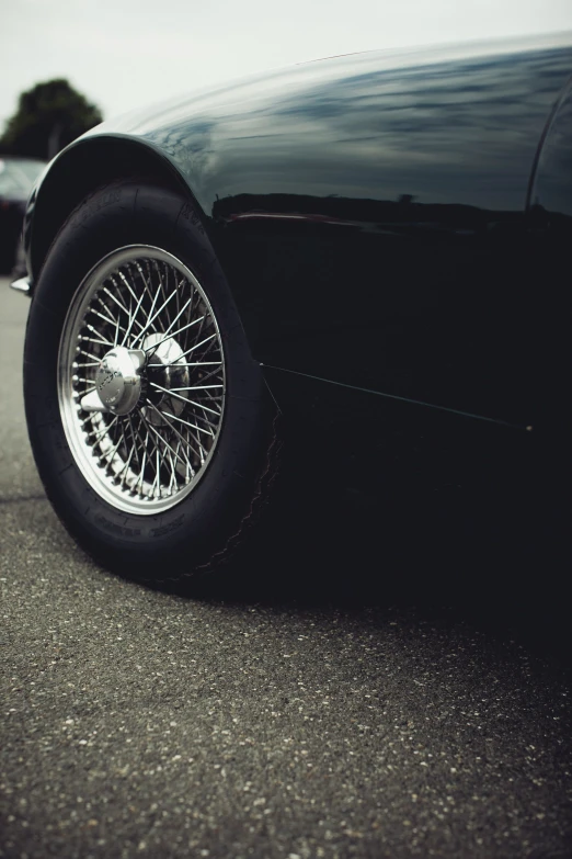 front wheels and rims of a black sports car