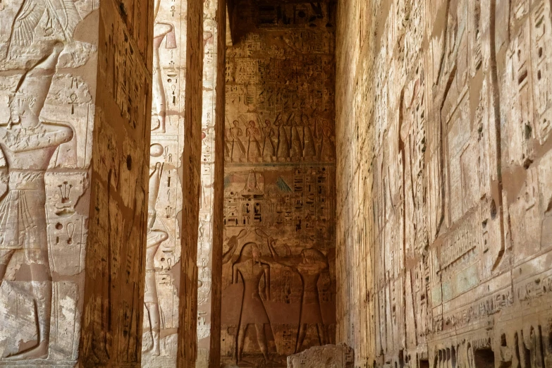 the interior of an ancient egyptian temple