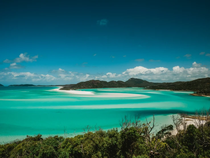 a picture from a scenic view of a blue lagoon