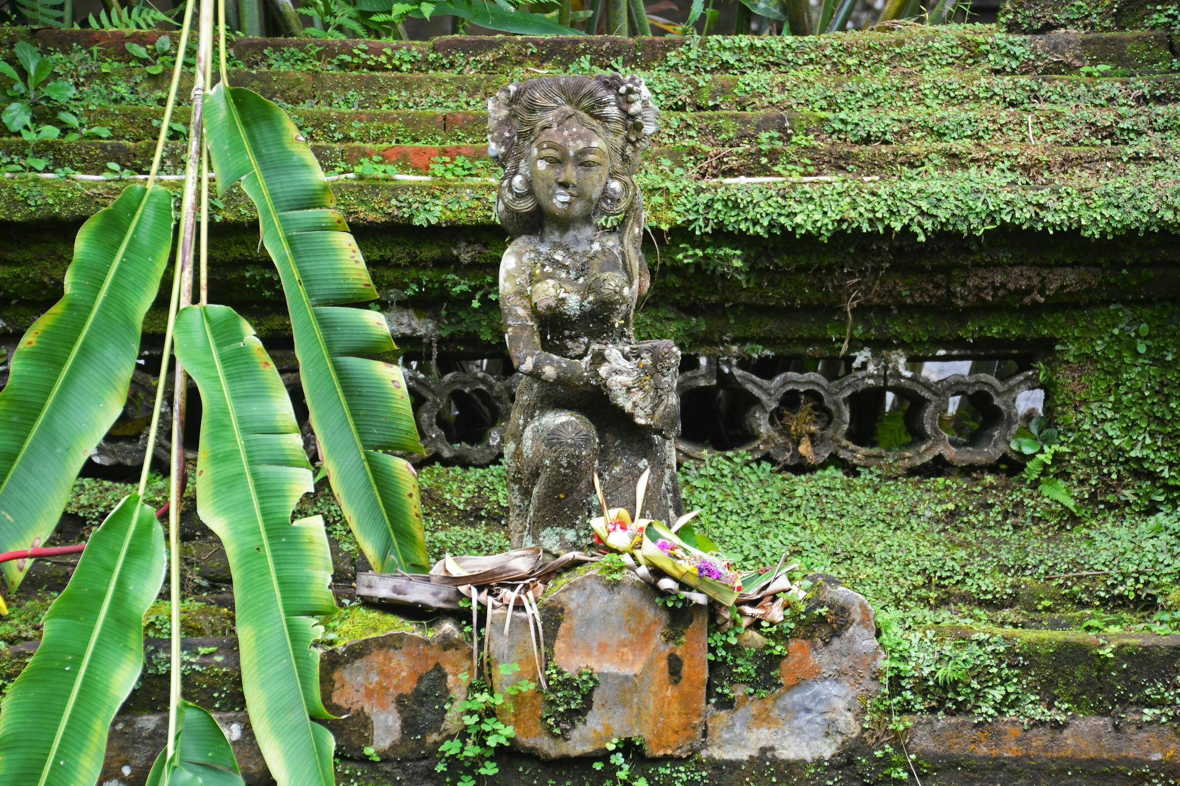 there is a shrine in the middle of a forest