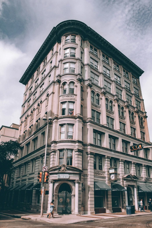 a po of an old - fashioned building in an old part of town