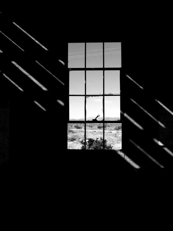 an image of a window on a dark building