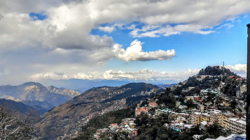 the view from atop a mountain in india