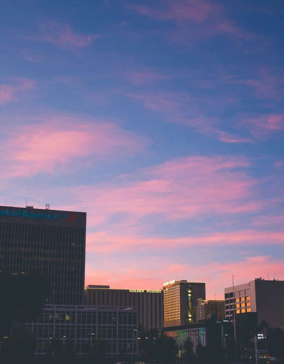 view of the sky and clouds in the city