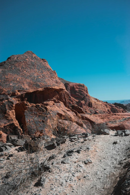 the top part of the desert is red rock