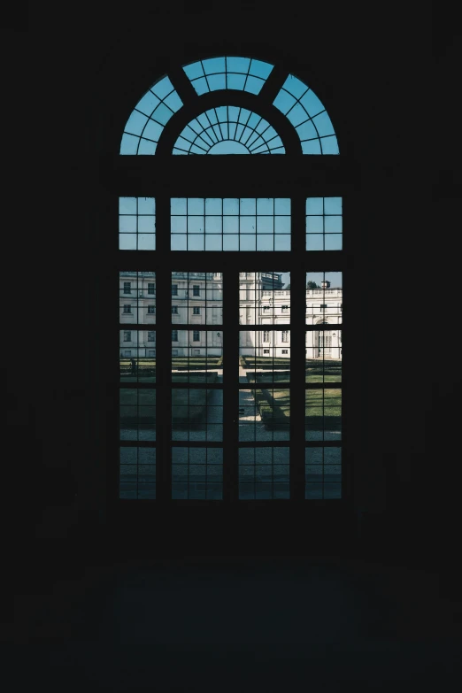 a view of an open window from outside