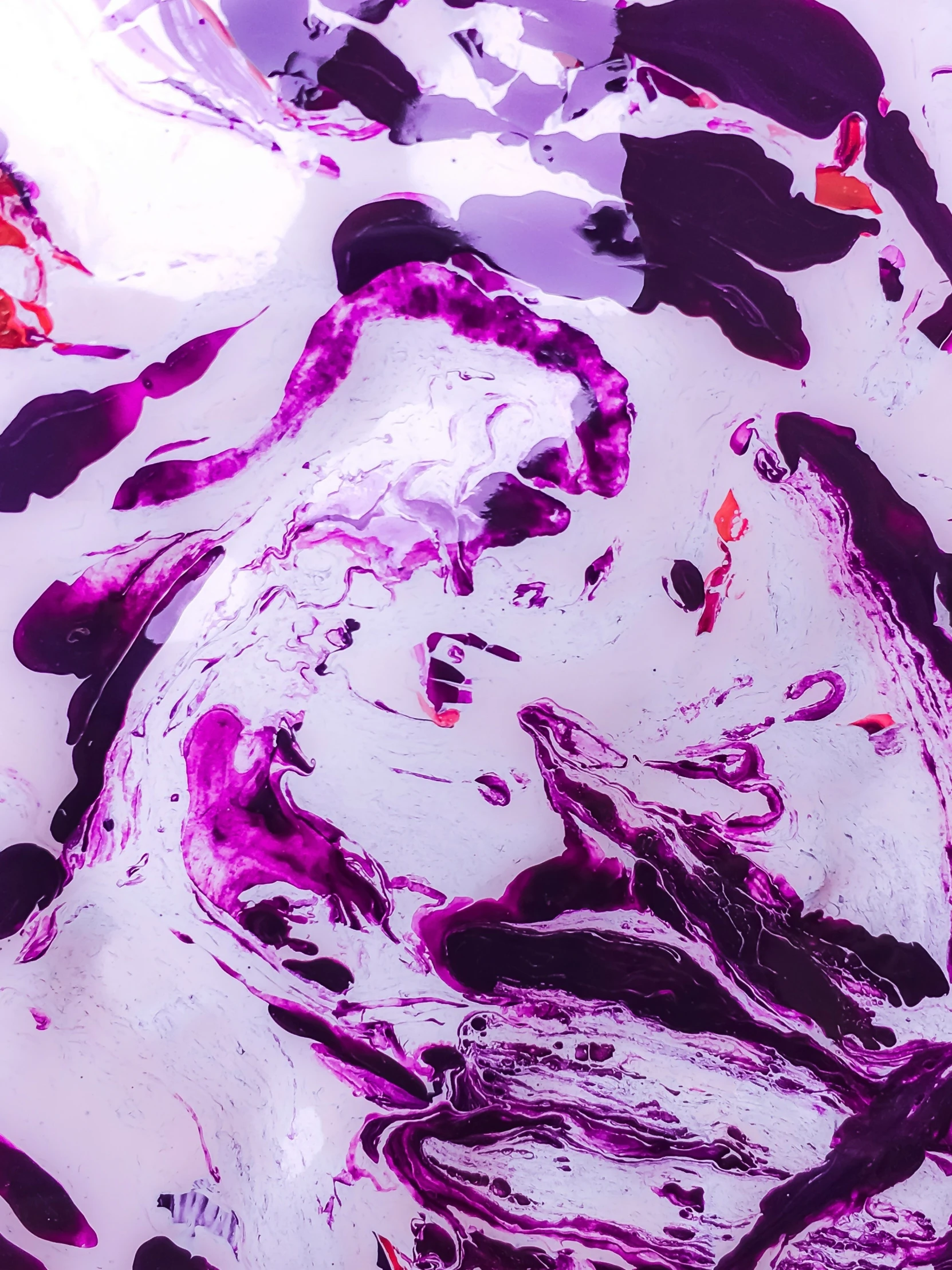 a very pretty purple and white abstract painting