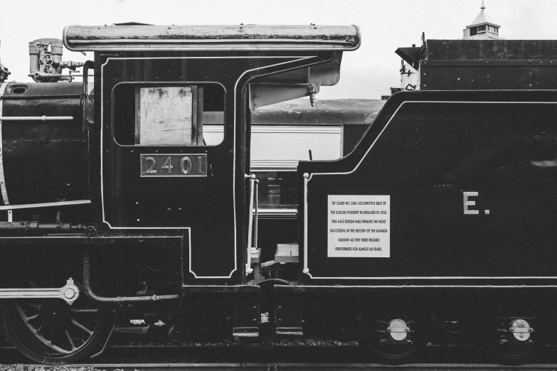 an old black and white po of a train