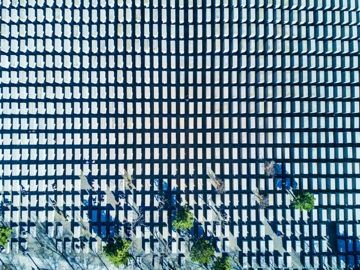 an image of aerial view of benches and trees