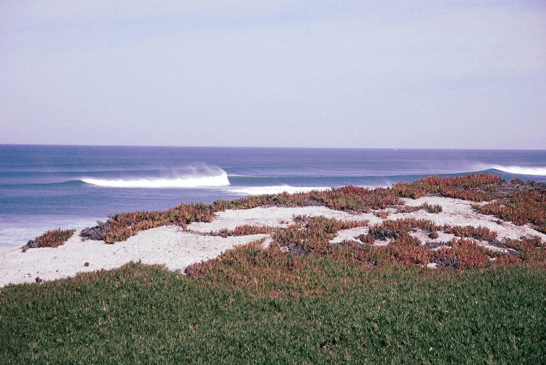 a wave rolling up on the shore of the ocean