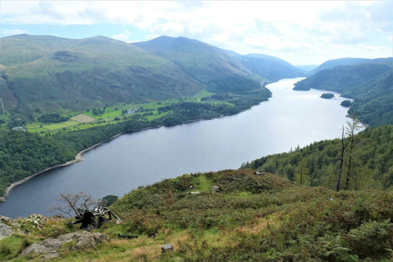 there is a water body on a mountain top