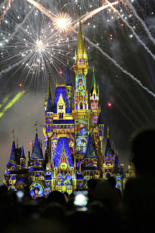 the fireworks are set at disney castle during this time