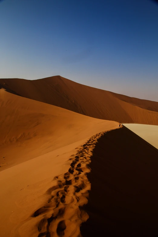 the road is in a desert with sand and trees