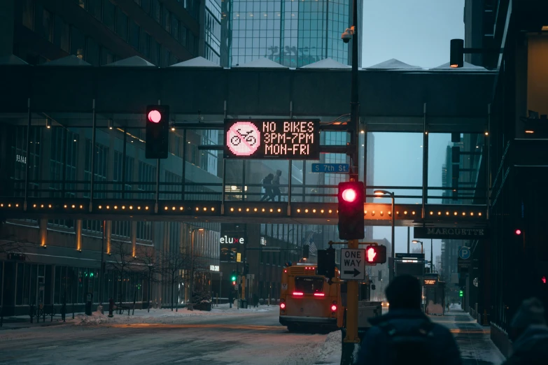 the red traffic light is turned on with its lights on