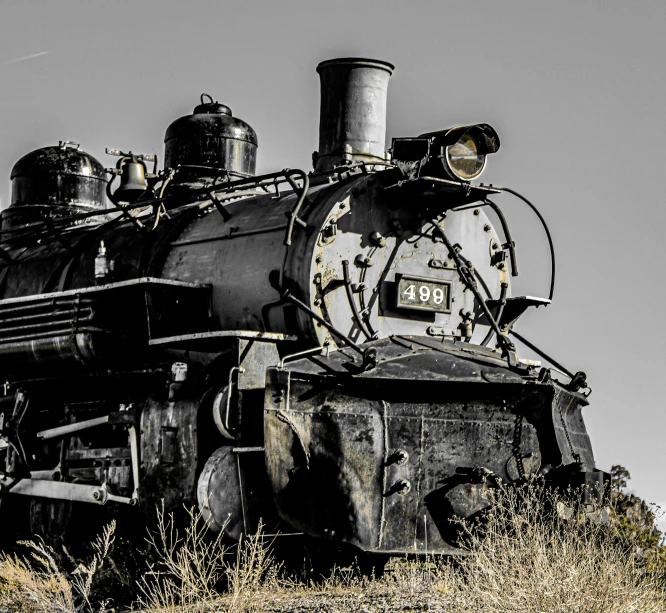 an old train that is still on the tracks