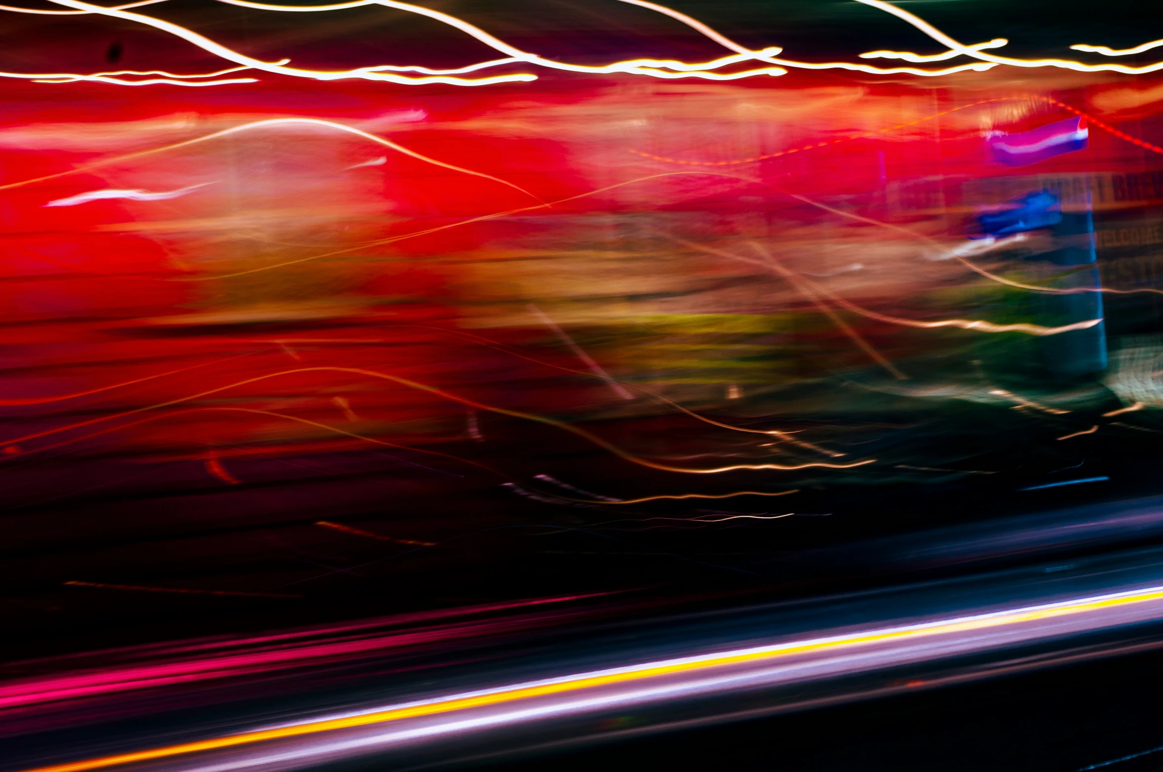 blurry image of a fire hydrant at night