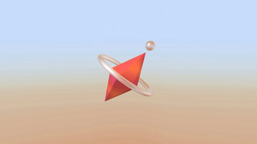 a stylized po of a spiraled object floating on the sand