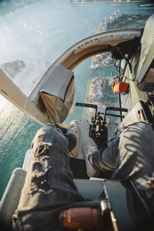 the top view of a person sitting in an airplane