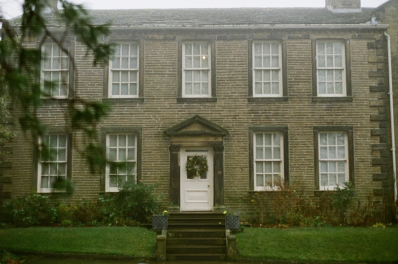 a large building with windows on each side of it