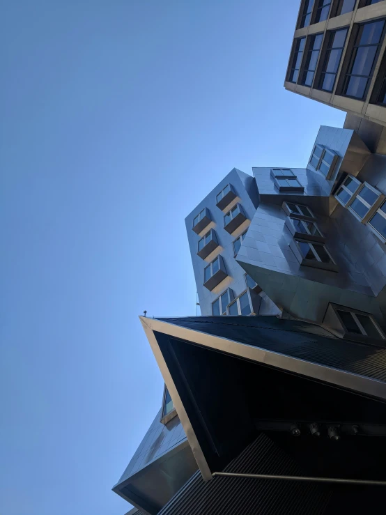 looking up into a building's high rise