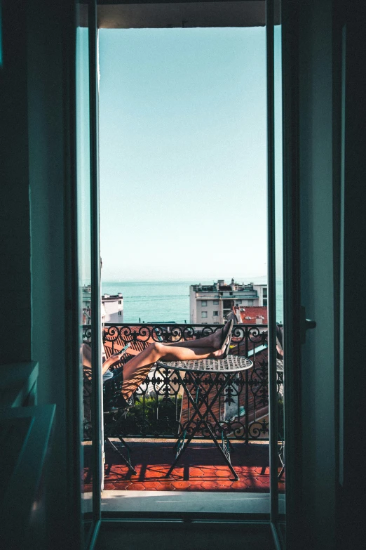 a room with a view of the ocean