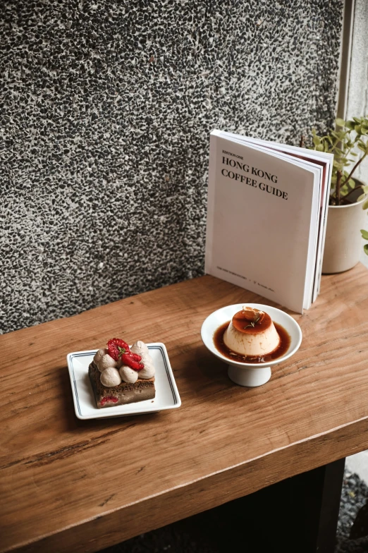 a table with some small pastries on top of it