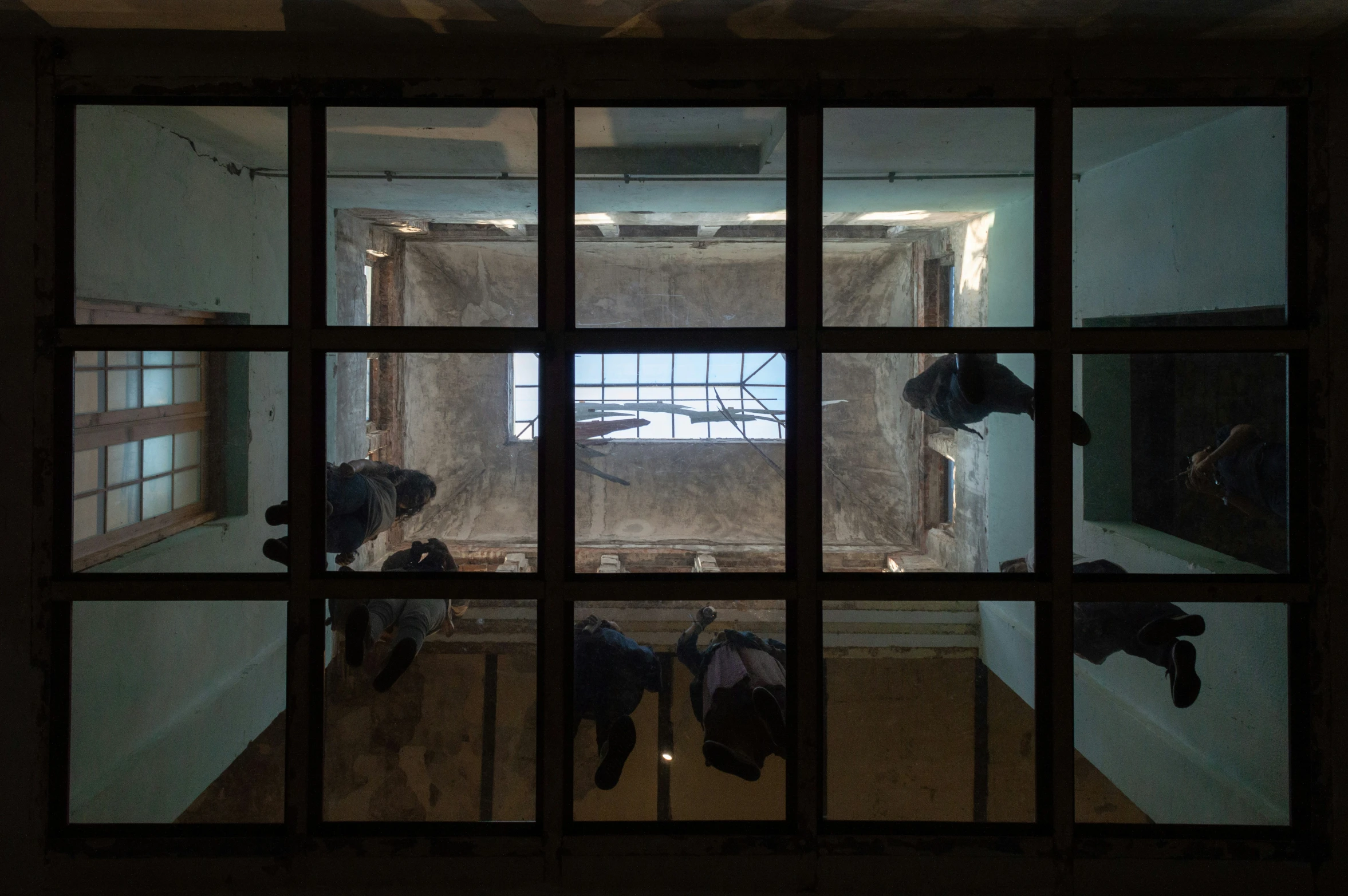 a panoramic image of the interior of an apartment building