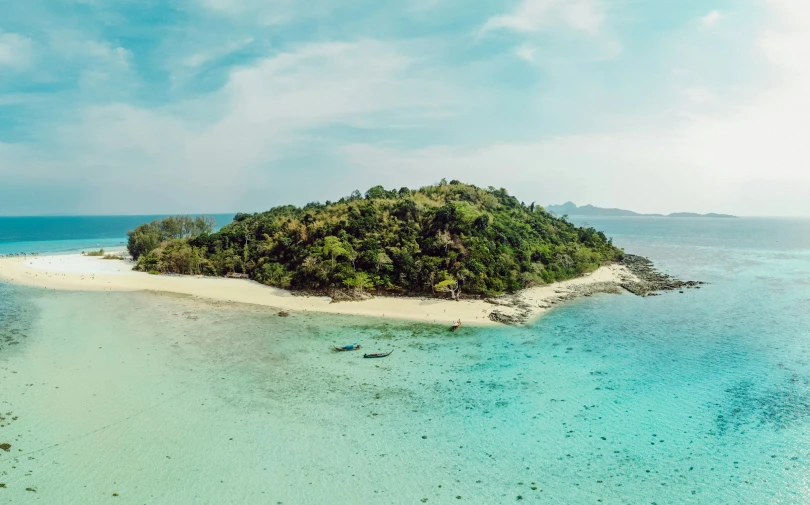 an island in the ocean near the ocean