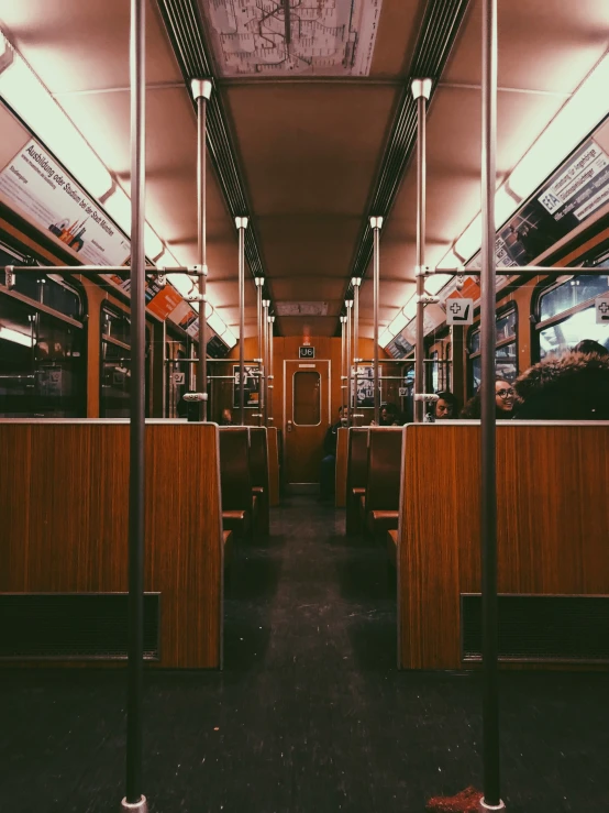 a view from the inside of a public transportation train