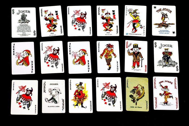 some playing cards from the 1960s are shown here