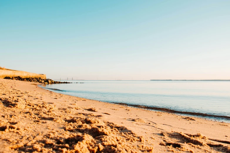 a beach that has some sand on it