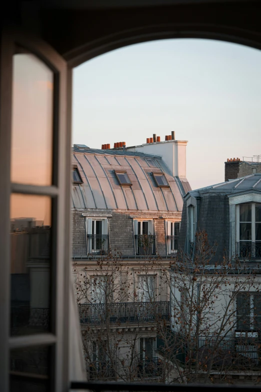 the roofs of buildings in the city are covered with a glass dome