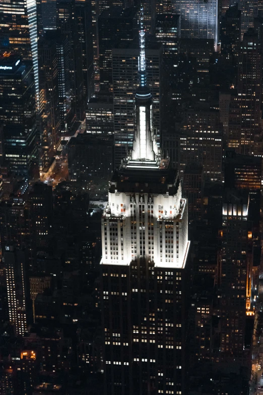 aerial view of the white building in lower right corner