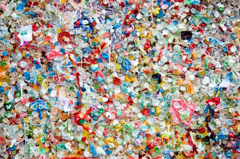 the pile of glass has been made from several different objects